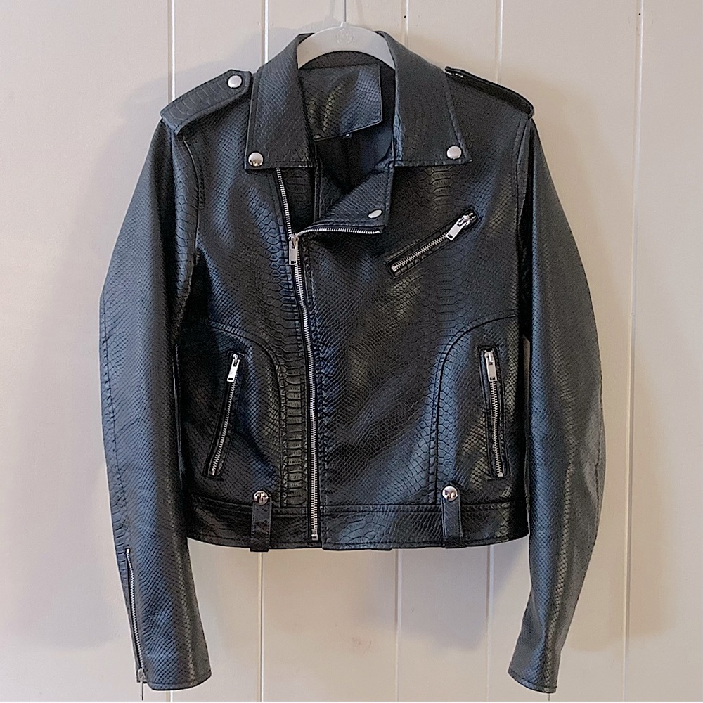 Black Leather Biker Jacket
